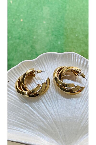 SELUVİA أقراط نسائية نصف دائرية من الفولاذ المقاوم للصدأ - مجوهرات عصرية وأني...