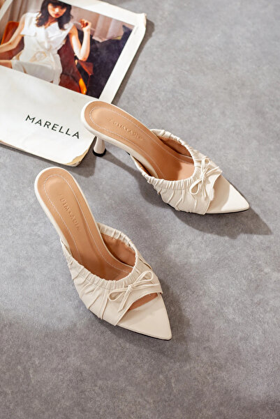 Adım Adım Women's Stylish Heeled Slippers with Bow