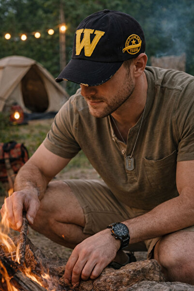 Ritagarcia Șapcă de baseball pentru bărbați cu design vintage și logo W - Șap...