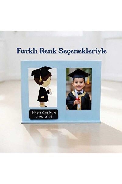 AllFayLazer 2 Adet Karne Hediyesi Öğrenci Ahşap Karikatürlü Mezuniyet Resim V...