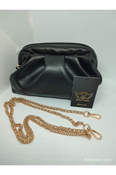berismoda حقيبة كتف نسائية فاخرة من الجلد بتصميم بوشا مغناطيسي مقاس 15x25 سم