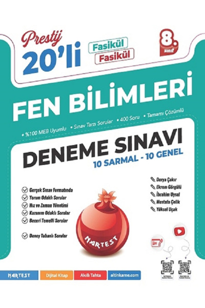 Efsane Yayınları 8.Sınıf Nartest Prestij Fen Bilimleri 20 Li Deneme Sınavı / ...