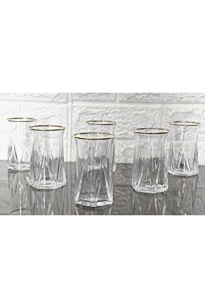 atabey home 6 Pieces of Tea Cup - Zoe Real Gilding 170 ml