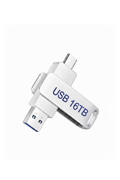 Generic محرك أقراص فلاش USB بسعة 16 تيرابايت - موصل مزدوج من النوع C ومنفذ US...