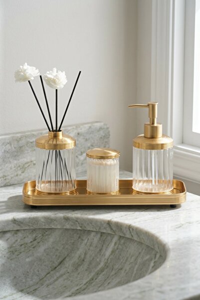 ACAR موزع صابون سائل مع صينية من سبيفي، مجموعة معطرات الغرف والشموع