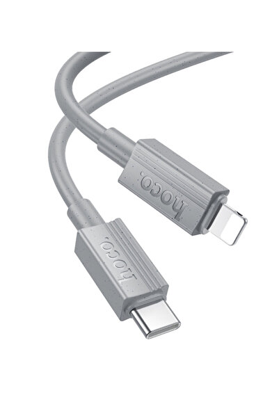 Hoco Cablu Date si Incarcare X107 USB-C la Lightning QC3.0 27W, 1m, Gri