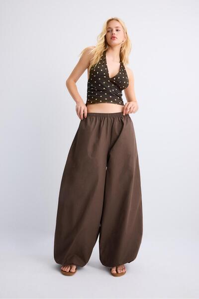 Stradivarius Poplin volume trousers