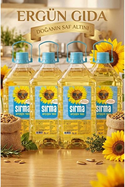 Sırma AYÇİÇEK YAĞI 5 LT PET ( MEGA PAKET 4 LÜ)