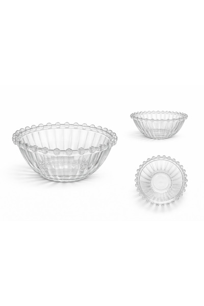 Stillo Set of 6 Glass Mini Bowls 130 ml – Transparent Presentation Bowl
