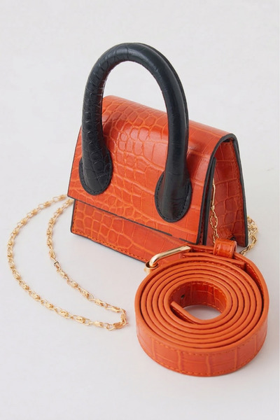 NEW JOURNAL Γυναικεία μίνι τσάντα με αλυσίδα και ζώνη μέσης VRS2006