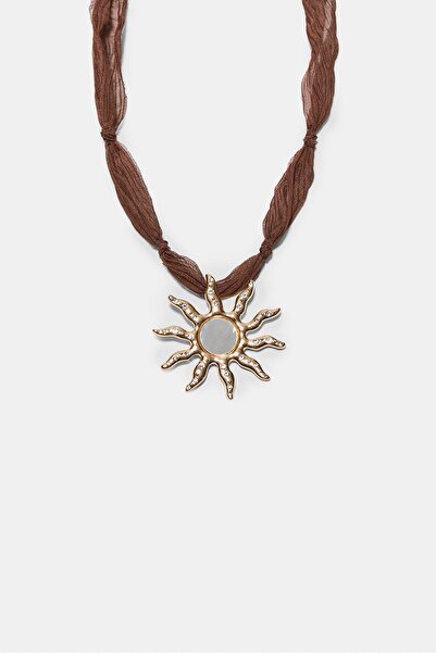 Stradivarius Aynalı güneş efektli örgü kolye