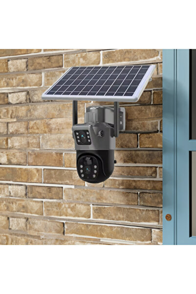 EN SİGA Solar Panel Güvenlik Kamerası 6MP 4G Gece Görüşlü Alarm Sistem IP66