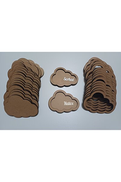 AHİ HAYAL ATÖLYESİ Bulut (10x7.5cm) Bubble Magnet Boyanabilir Ham mdf bulut +...