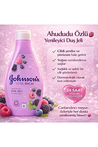 Johnson's Vita-Rich Yenileyici Ahududu Özlü Duş Jeli 400 ml