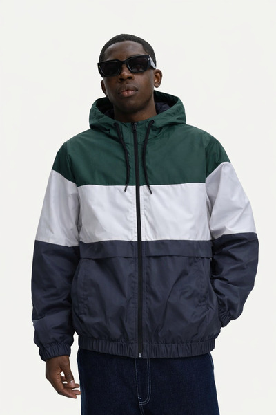 DAMGA JEANS Ανδρικό πράσινο αδιάβροχο με καθημερινό σχέδιο και επένδυση