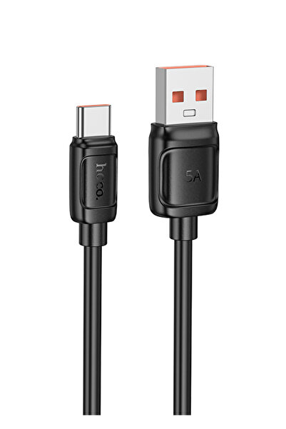 Hoco X115 USB-A to USB-C PD100W QC3.0 Data and Charging Cable, 1m, Black