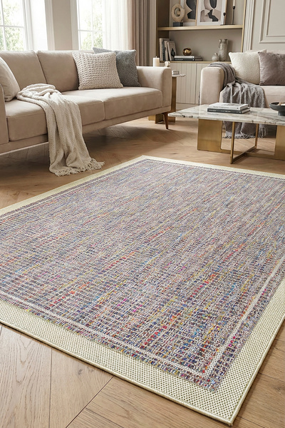 Decomia Home Sisal Renkli Vintage Desenli Retro Salon Halısı Mutfak Halısı Ko...