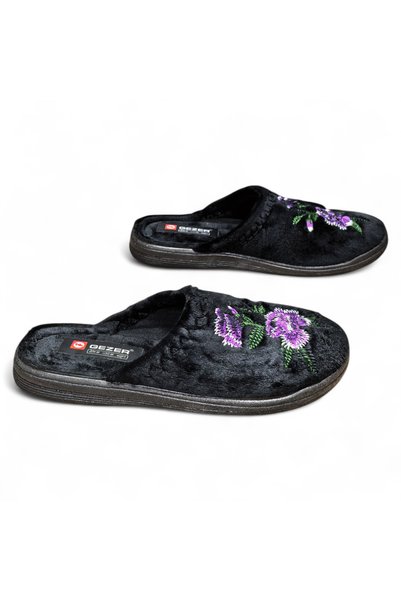 GEZER Flower Embroidered Mother's Slippers, Home Slippers, Guest Slippers