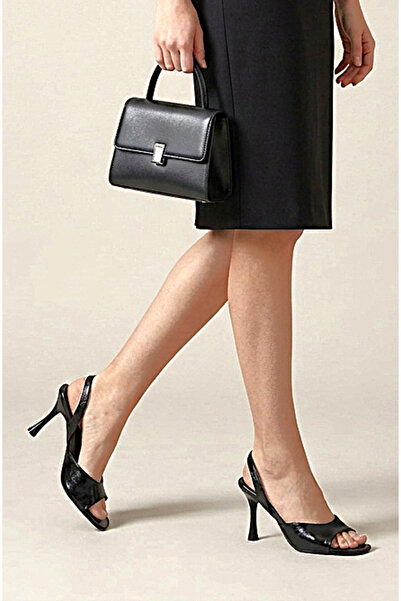 Gökhan Talay Viona Flexible Soft Non-Slip Sole (8 cm) Black Patent Leather Wo...