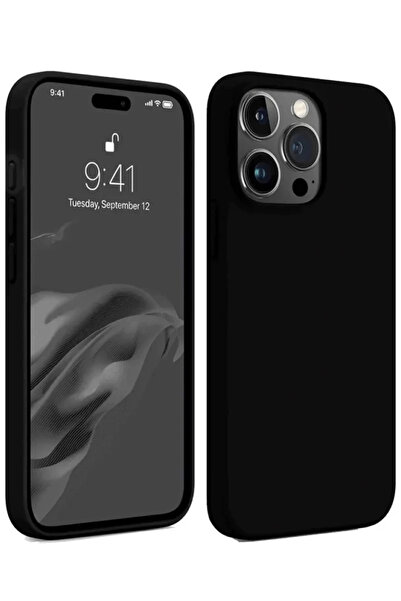 Beta Moda Hub نيوفيس حافظة آيفون 15 برو ماكس أول سيليكون - أسود