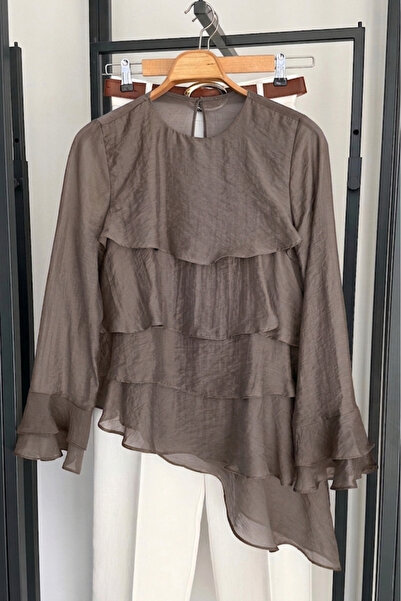 Suziş Frilled Front, Asymmetric Waist Model Bluz 5049