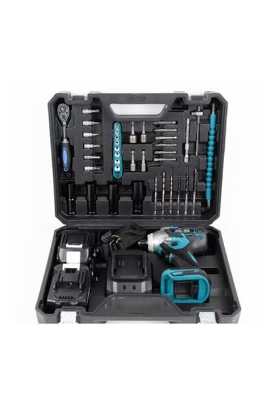 Att Σετ κρουστικών κατσαβιδιών με 40 εξαρτήματα και 2 μπαταρίες, 350Nm, 24V, 5Ah