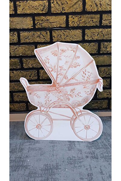 Bolat Dijital PEMBE BEBEK ARABASI AYAKLI MAKET PANO 60 CM