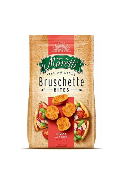 Maretti Bruschette Pizza Flavored Fried Bread Cracker 70 Gr X 3-Piece Economical Package