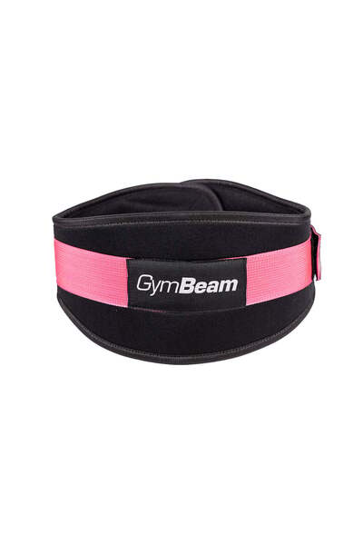 GymBeam LIFT Centură de fitness din neopren Negru și Roz XL