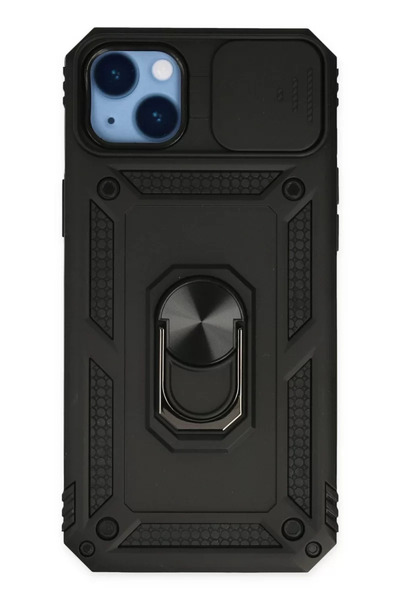 Beta Moda Hub حافظة Newface لهاتف iPhone 14 Plus من السيليكون مع حلقة عدسة Pa...