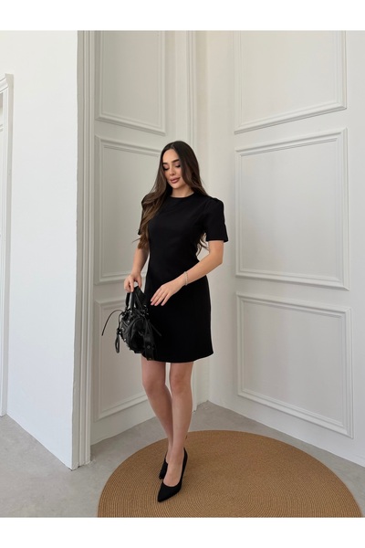 Füme Μίνι φόρεμα με πιέτες στους ώμους