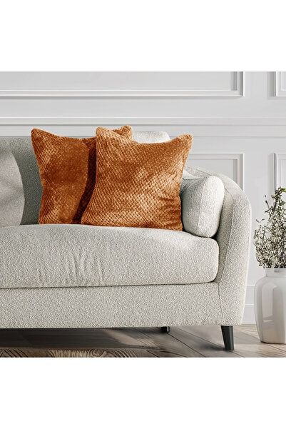 Deco King Set 2 huse pernute decorative cu fermoar, Henry, 240 g/m2, 45 x 45 ...