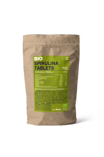GymBeam BIO Spirulina, 500 comprimate, fără aromă