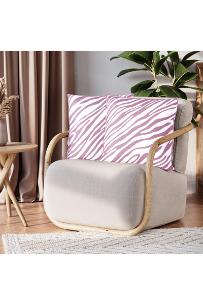 Amelia Home Set 2 huse perne decorative din catifea model zebra, Fun, 215 g/m...