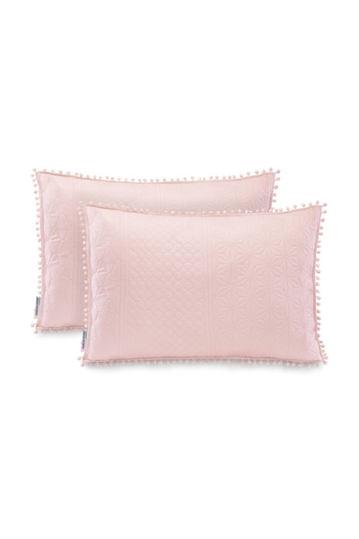 Amelia Home Set of 2 quilted decorative cushion covers made of microfiber, Me...