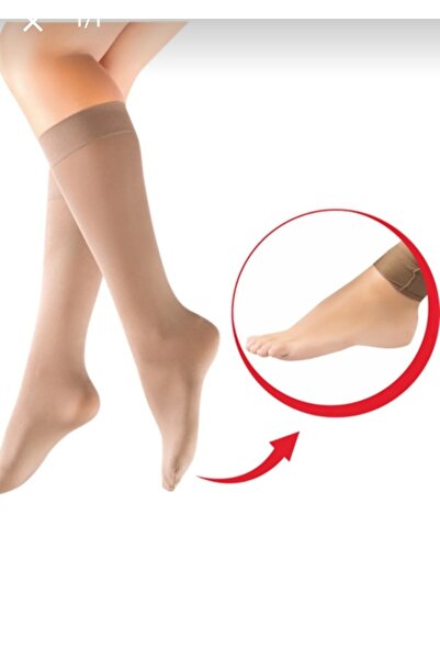 Dore Жіночі шкарпетки до коліна з відкритим носком кольору норки для омовіння...