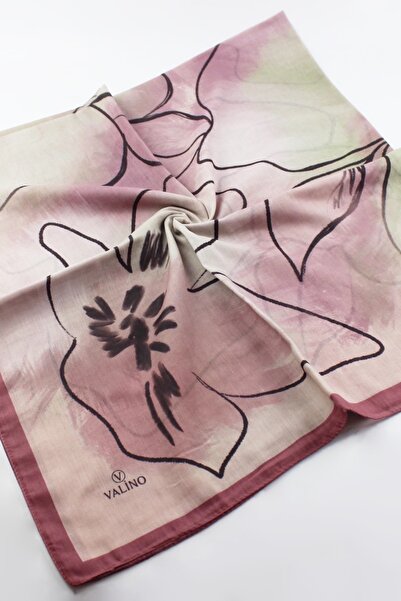 Valino 120x120 Μεγάλο μεγάλο φουλάρι με σχέδιο ακουαρέλας Βαμβακερό φουλάρι Μ...