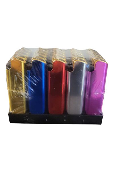 Issa Set of 25 Lighters, 4 Colors, Red, Yellow, Blue, Pink, Silver