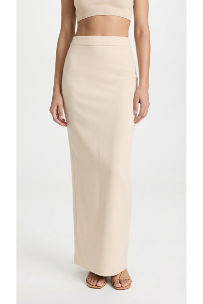 Şeker Portakalım Pencil Skirt Beige