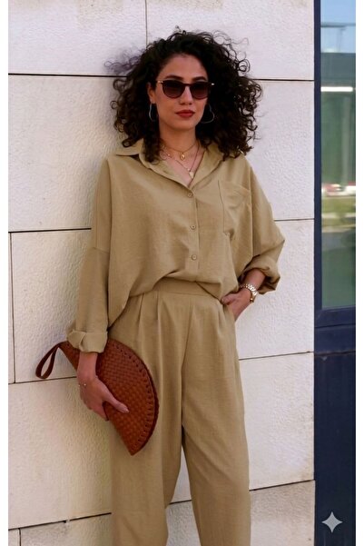 LİFERA Relaxed Fit Buttoned Shalwar Trousers Double Suit Set, Sporty, Casual