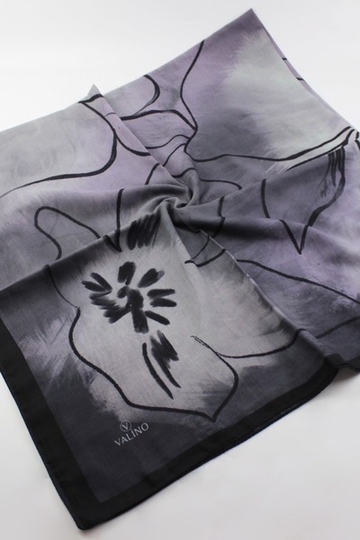 Valino 120x120 Μεγάλο μαντήλι με σχέδιο ακουαρέλας Βαμβακερό μαντήλι Μεγάλο μ...