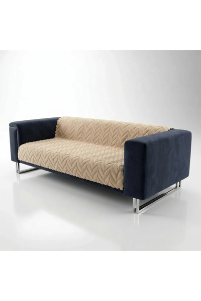 VELANORA HOME 180X220 Thick Sponge, Absolutely Non-Slip, Welsoft Soft Embossed Modern Sofa Cover (Mink)