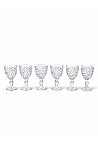 Stillo Set of 6 Coffee Side Cups – Transparent Patterned Glass – Stylish Desi...