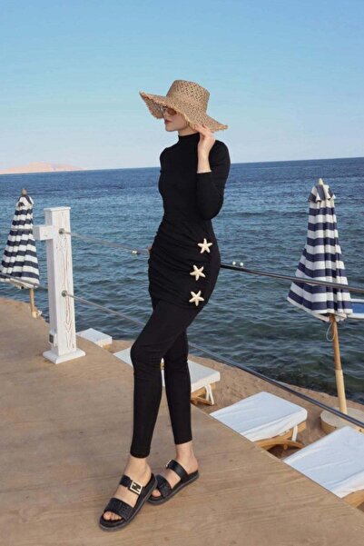 Hazamoda Starry Double Swimsuit Black