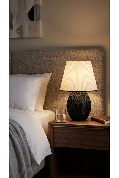 Lumessa Home Abajur Dekoratif NERO Siyah Modern Tasarım Gece Lambası Masa Lam...