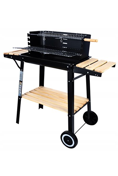 Englass Garden charcoal grill 93 x 42 cm, grill with table top, large grill o...