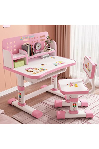 POWER Children's study desk and chair with storage drawers, cartoon-shaped re...