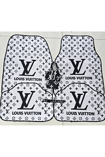 şimika tuning tuningmarketim LV XL BEYAZ - SİYAH DEKOR OTO HALI PASPAS 4 PARÇ...