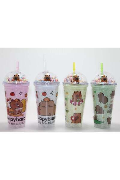 MORADO SE SIENTE PERFECTO Cute Capybara Beaded Thermos & Water Bottle with Straw