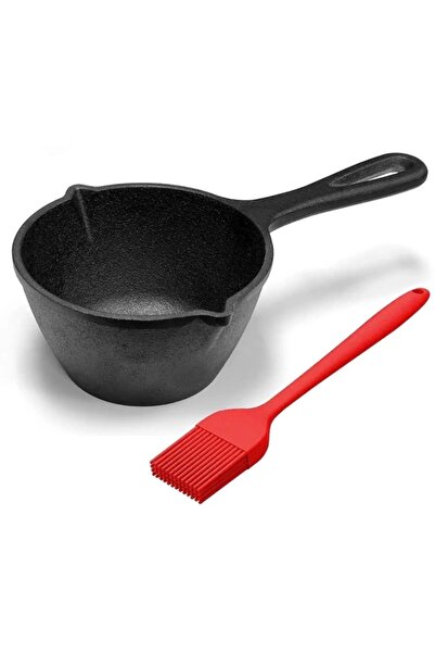 flamma Tigaie Fontă pentru Marinare și Sosuri cu Pensulă Silicon, 0,5 L